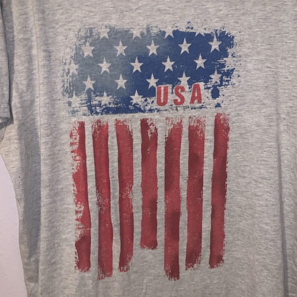 Extreme Concepts Gray American Flag Shirt USA Graphic Tee - Picture 2 of 5